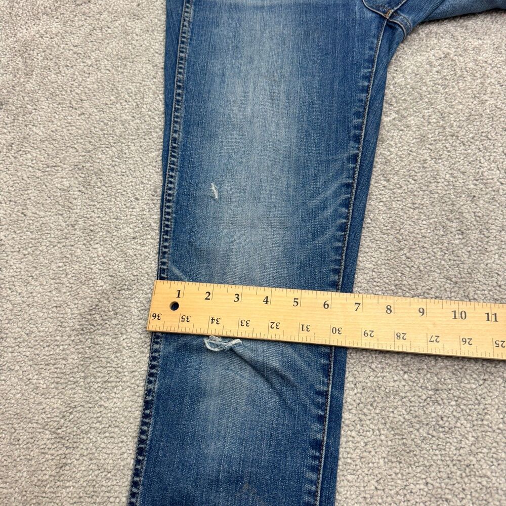 Madewell 10" High Rise Skinny Denim Jeans Womens 27 Blue Raw Hem Button Fly - Picture 16 of 16